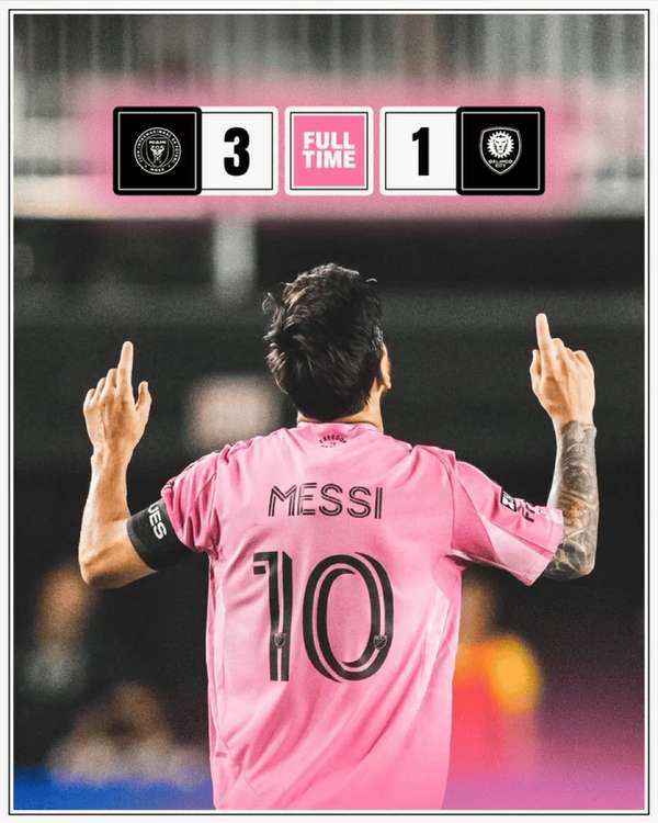 迈阿密国际数据占优3-1力克奥兰多城，成功晋级联盟杯决赛