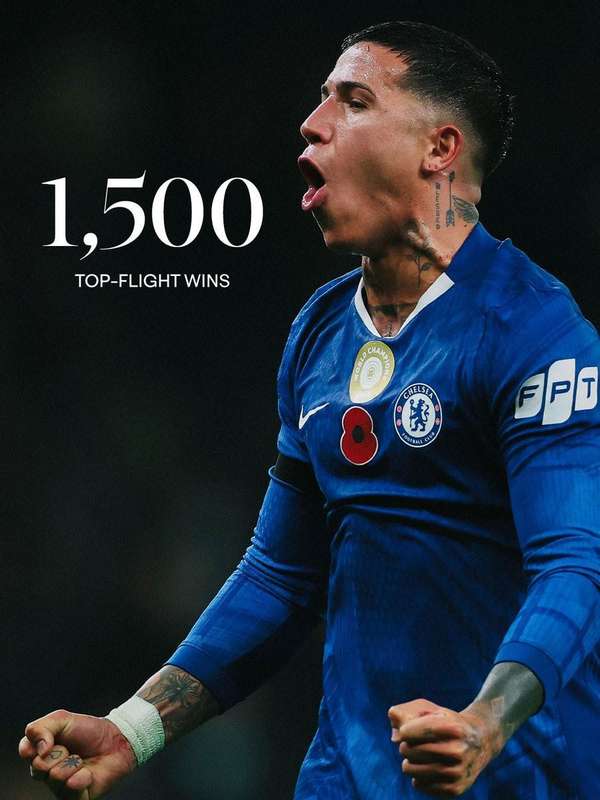 蓝军里程碑之夜：客场擒热刺斩获顶级联赛1500胜